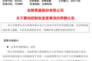 厦门明日停牌！又一A股，筹划控制权变更